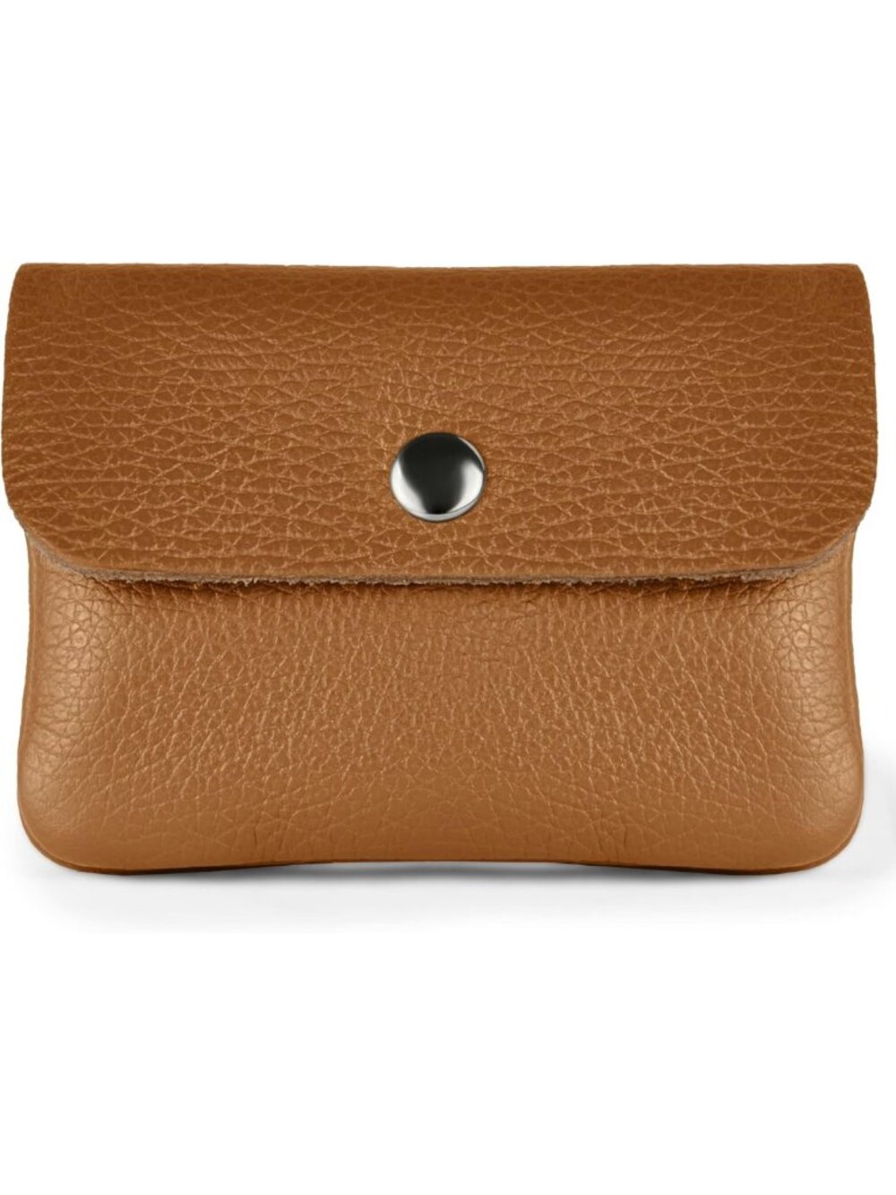 Genuine Leather Women's Wallet with Snap Closure & Zip Pocket | Mini Card Holder